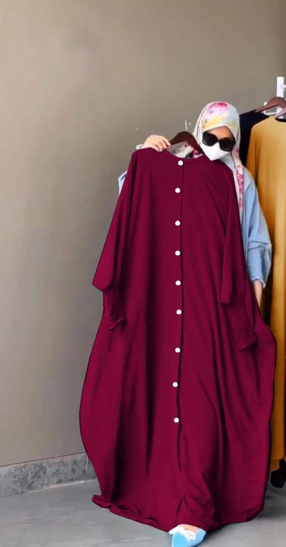 Classic Georgette Abaya with Stroller - 1 Pcs in Blue, Black, and Maroon