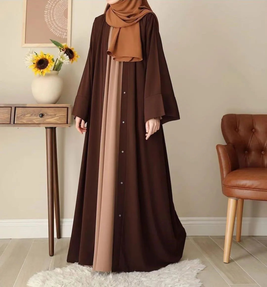 Georgette Plain Full Abaya with Stoller