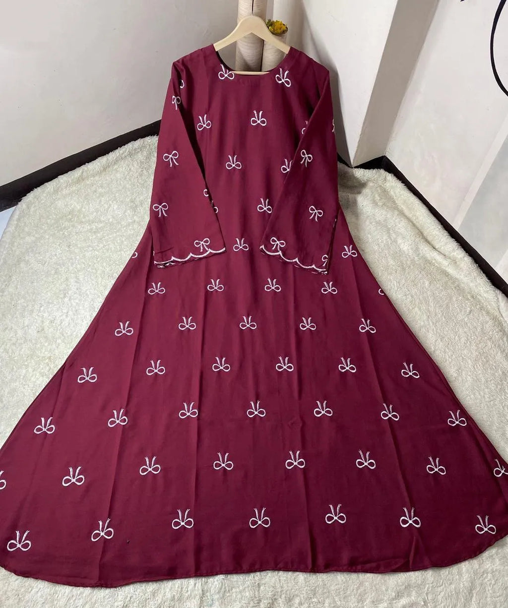 Georgette Embroidered Full Abaya